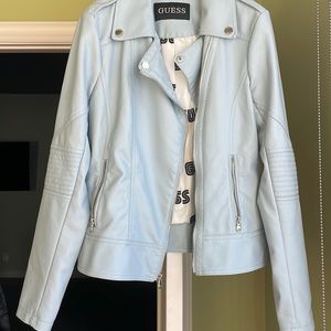 NWT Blue Guess bomber jacket